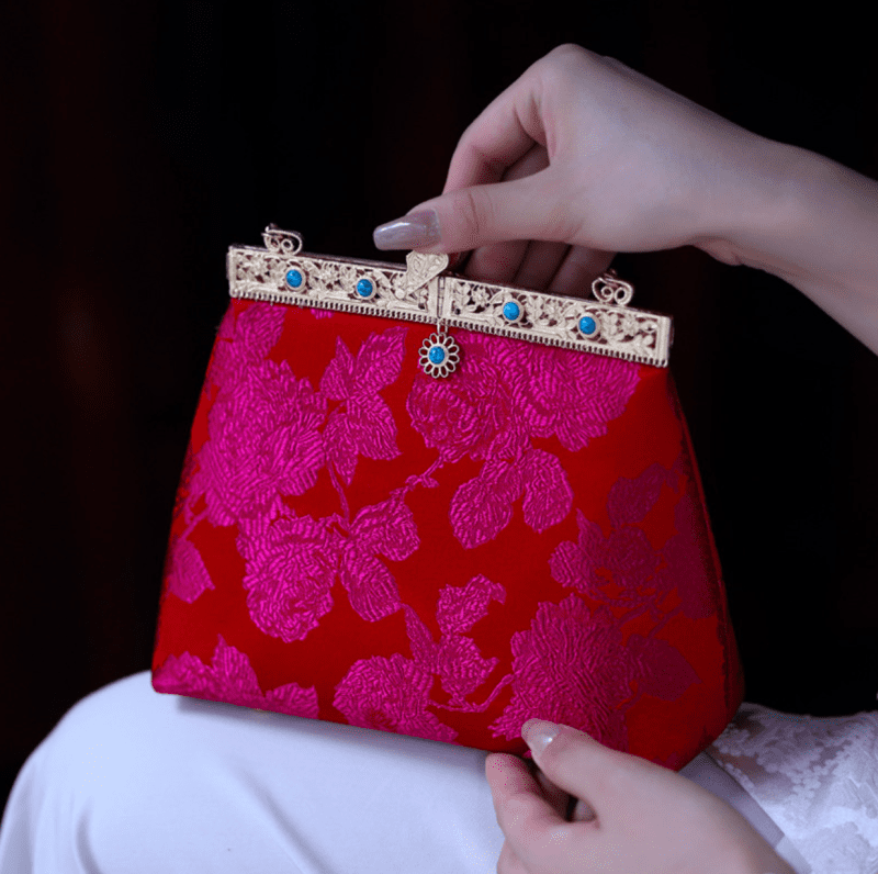 Chinoiserie BlossomBambooHandleHandbag8