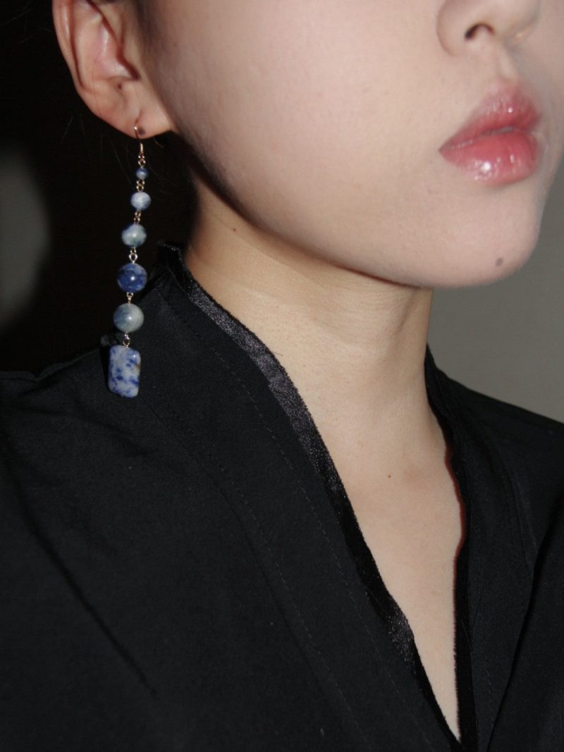 Chinoiserie BlueBeadedDropEarrings2