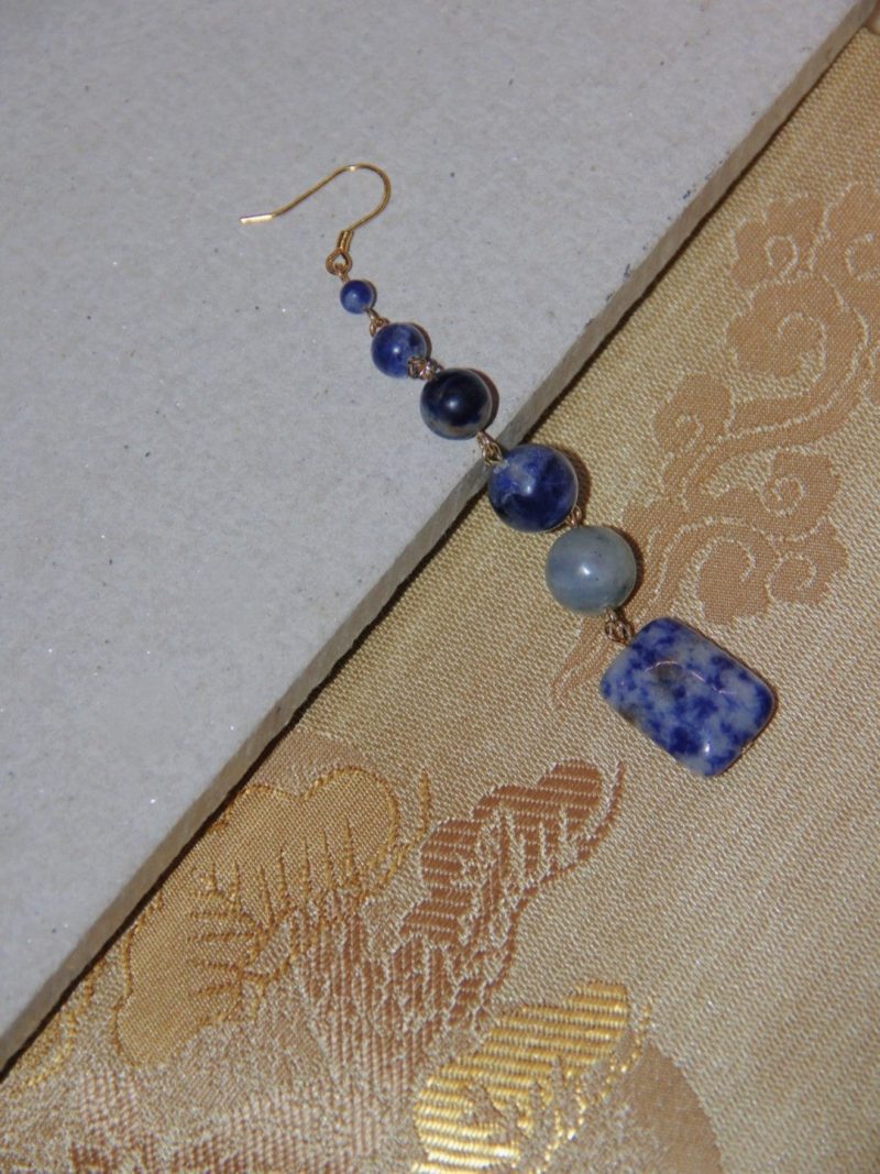 Chinoiserie BlueBeadedDropEarrings5