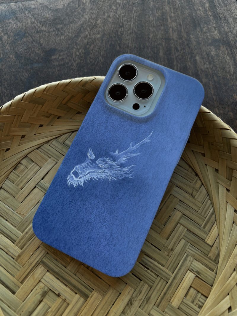 Chinoiserie BlueDragonPrintedPhoneCase2