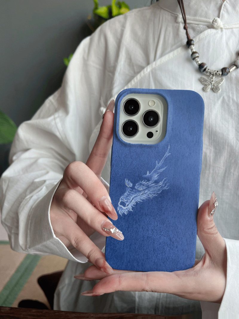 Chinoiserie BlueDragonPrintedPhoneCase3