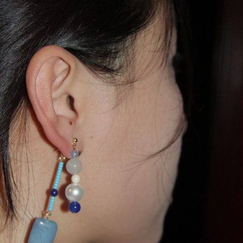 Chinoiserie BlueRiverNaturalStonesBeadedEarrings3