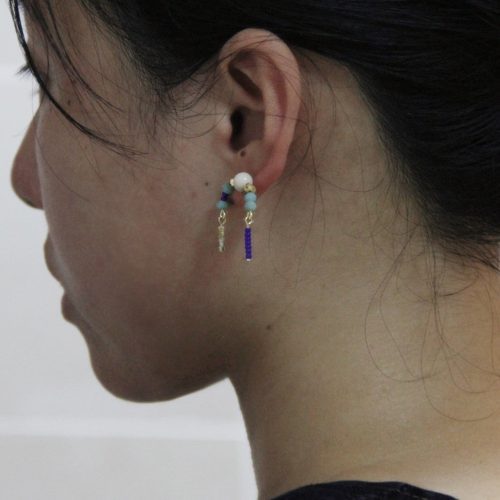 Chinoiserie BodhiSeedsBlueBeadedDropEarrings3