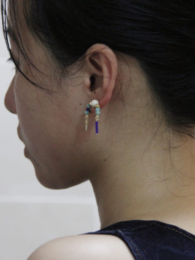 Chinoiserie BodhiSeedsBlueBeadedDropEarrings3