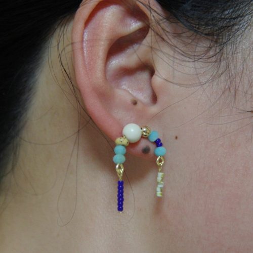 Chinoiserie BodhiSeedsBlueBeadedDropEarrings5