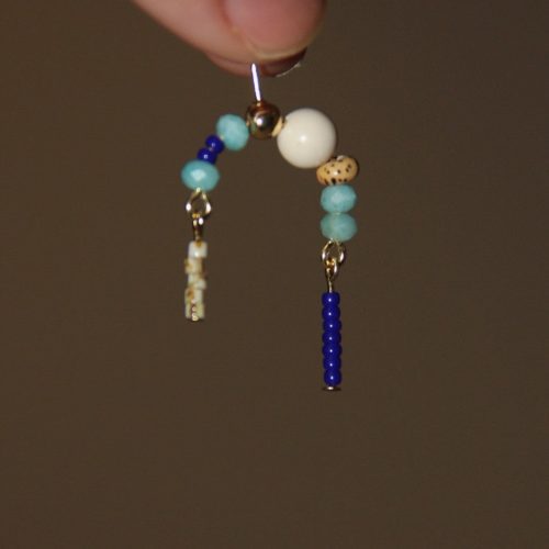 Chinoiserie BodhiSeedsBlueBeadedDropEarrings6