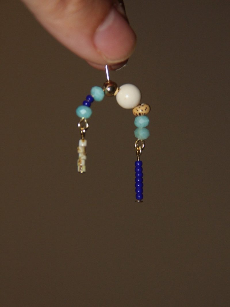 Chinoiserie BodhiSeedsBlueBeadedDropEarrings6