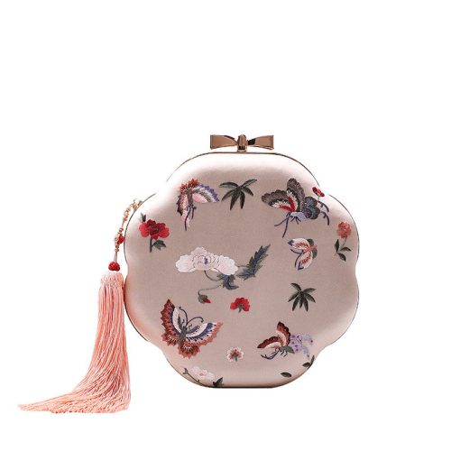 Chinoiserie ButterfliesEmbroideryClutchFlowerBag9