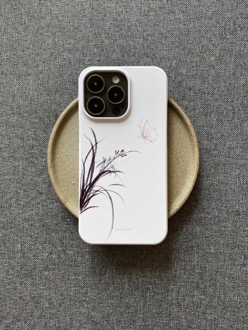 Chinoiserie ButterfliesOrchidsPrintedPhoneCase4