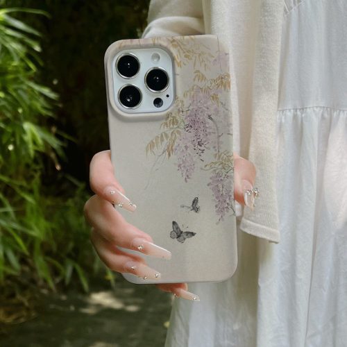 Chinoiserie ButterflyBloomsPrintedPhoneCase1