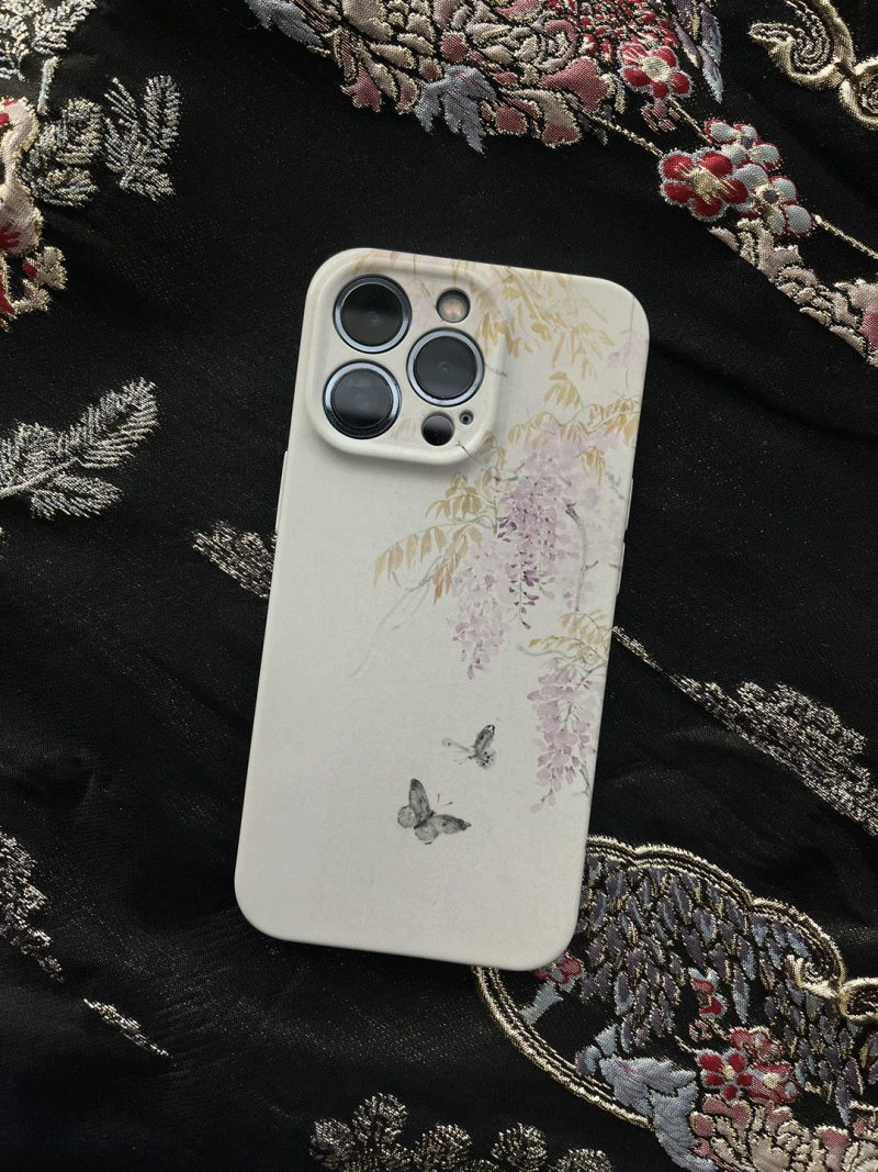 Chinoiserie ButterflyBloomsPrintedPhoneCase2