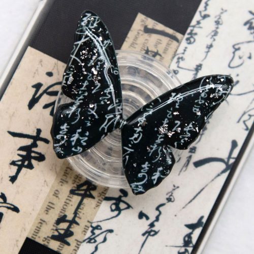 Chinoiserie ButterflyCalligraphyClearPhoneCase3