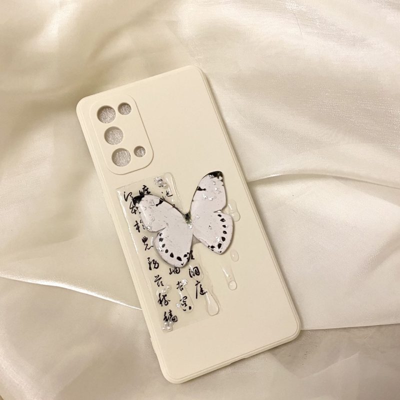 Chinoiserie ButterflyCalligraphyResinPhoneCase2