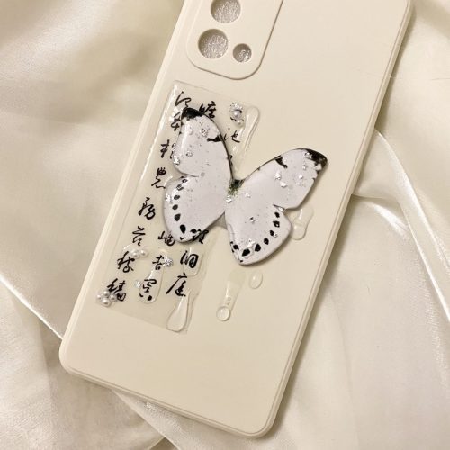 Chinoiserie ButterflyCalligraphyResinPhoneCase3