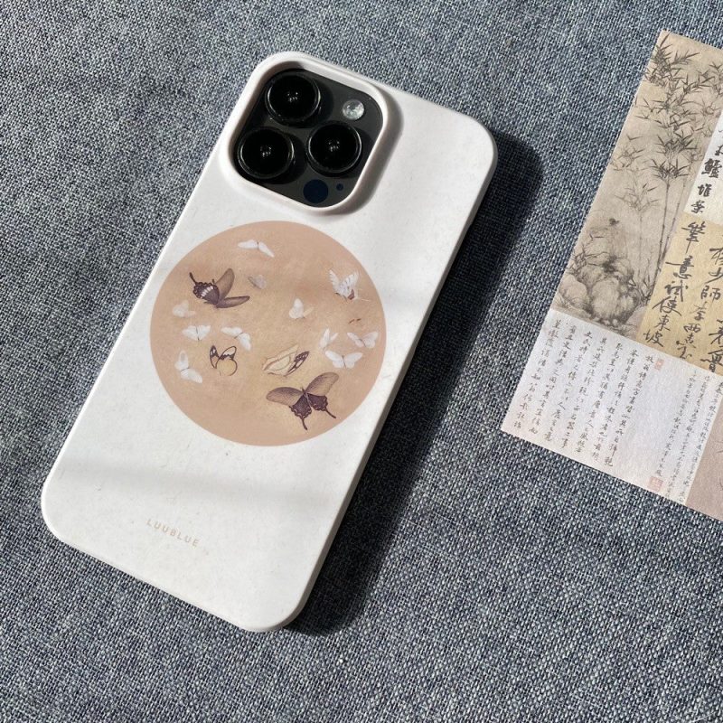 Chinoiserie ButterflyDrawingPrintedPhoneCase3