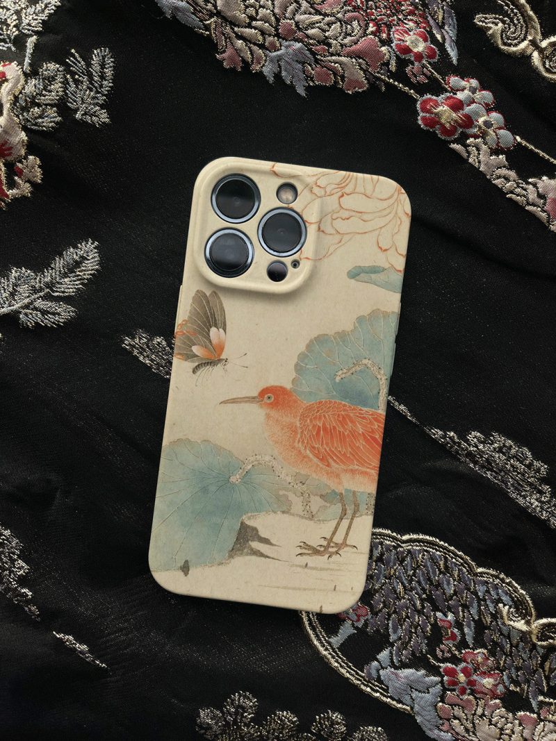 Chinoiserie ButterflyandBirdPrintedPhoneCase2