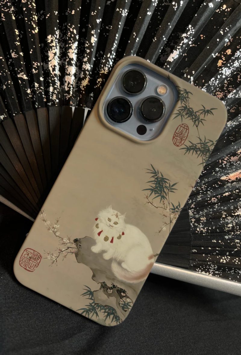 Chinoiserie CatPrintedPhoneCase4