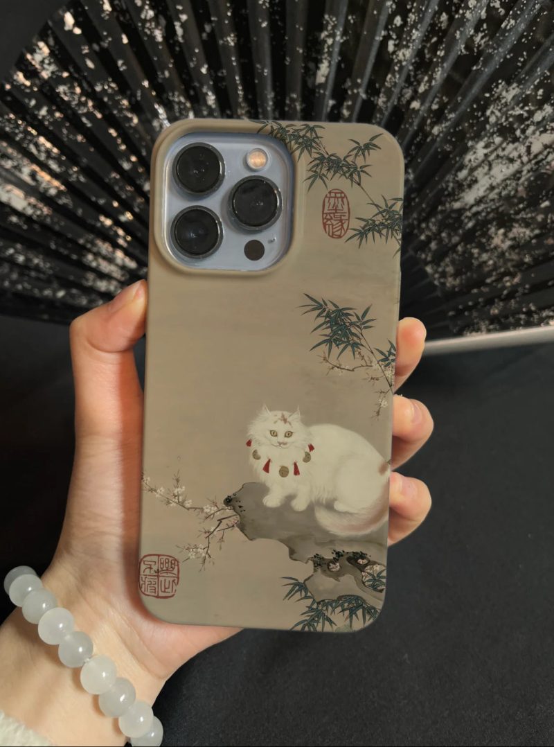 Chinoiserie CatPrintedPhoneCase5