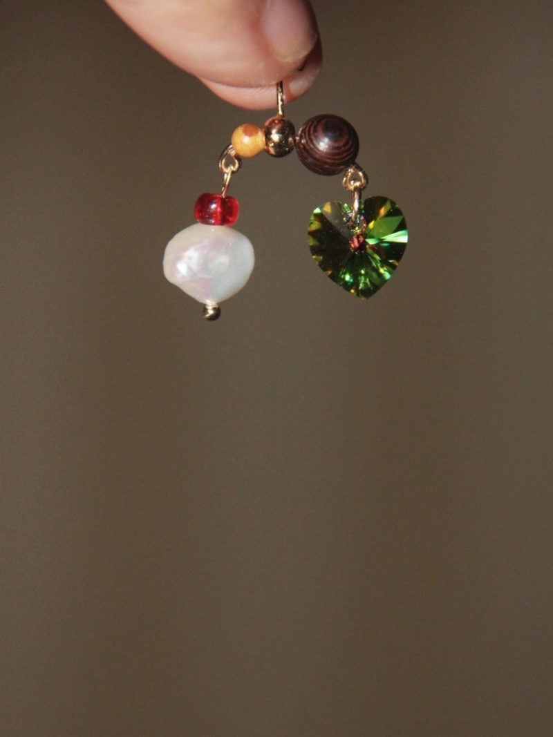 Chinoiserie ColoredGlazePearlHeartEarrings2