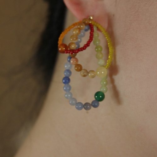 Chinoiserie ColoredGlazeRainbowEarrings2