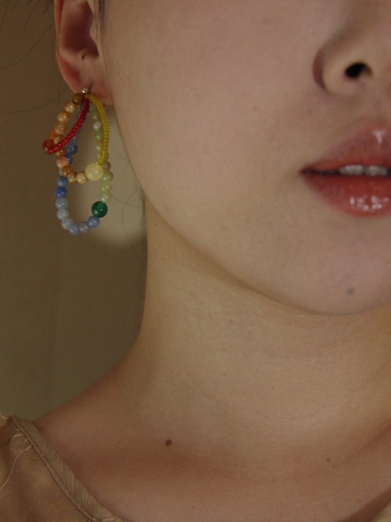 Chinoiserie ColoredGlazeRainbowEarrings3