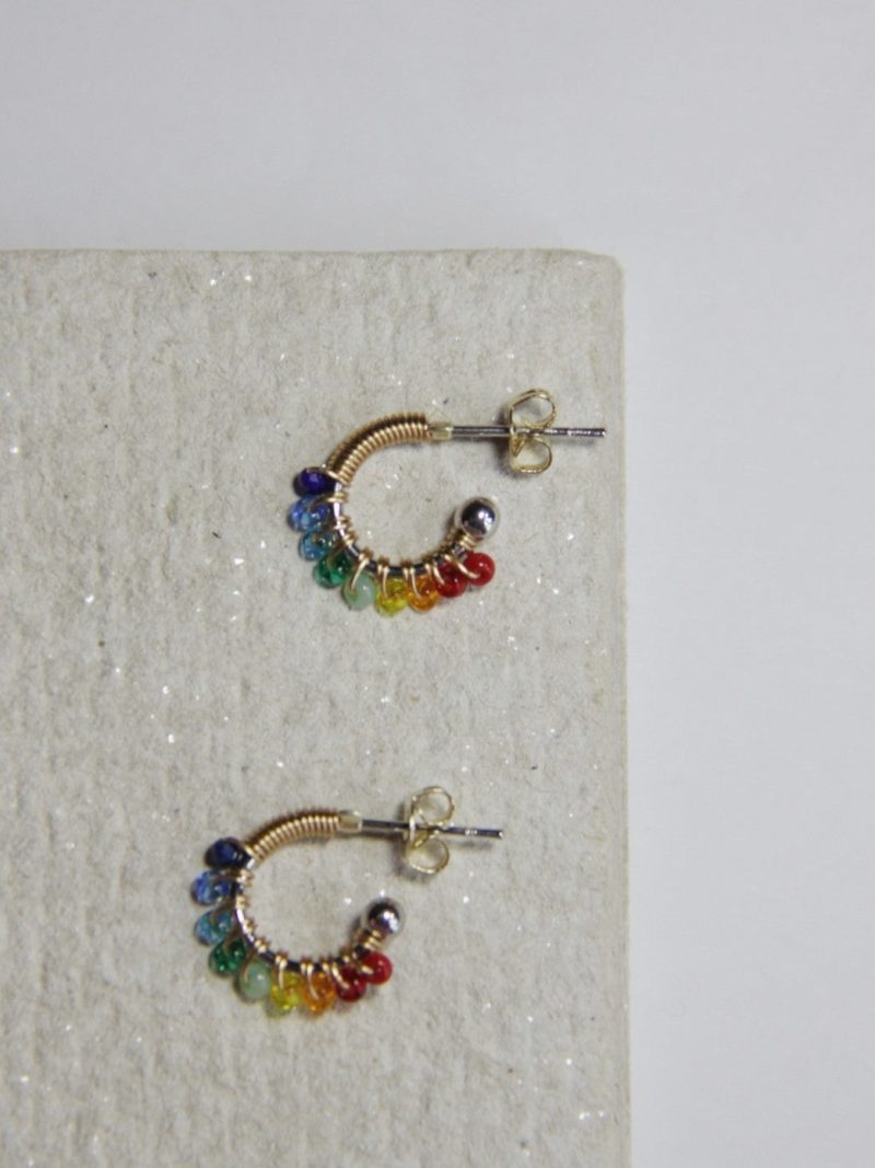 Chinoiserie ColoredGlazeRainbowHoopEarrings6