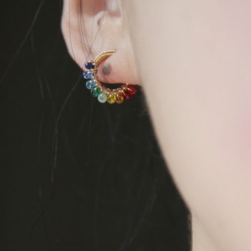 Chinoiserie ColoredGlazeRainbowHoopEarrings7