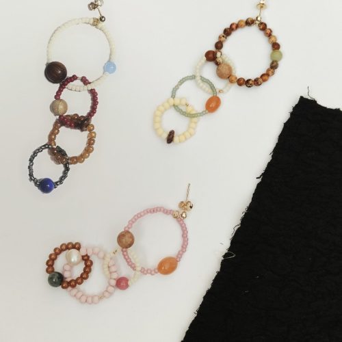 Chinoiserie ColorfulNaturalJadeHoopEarrings1