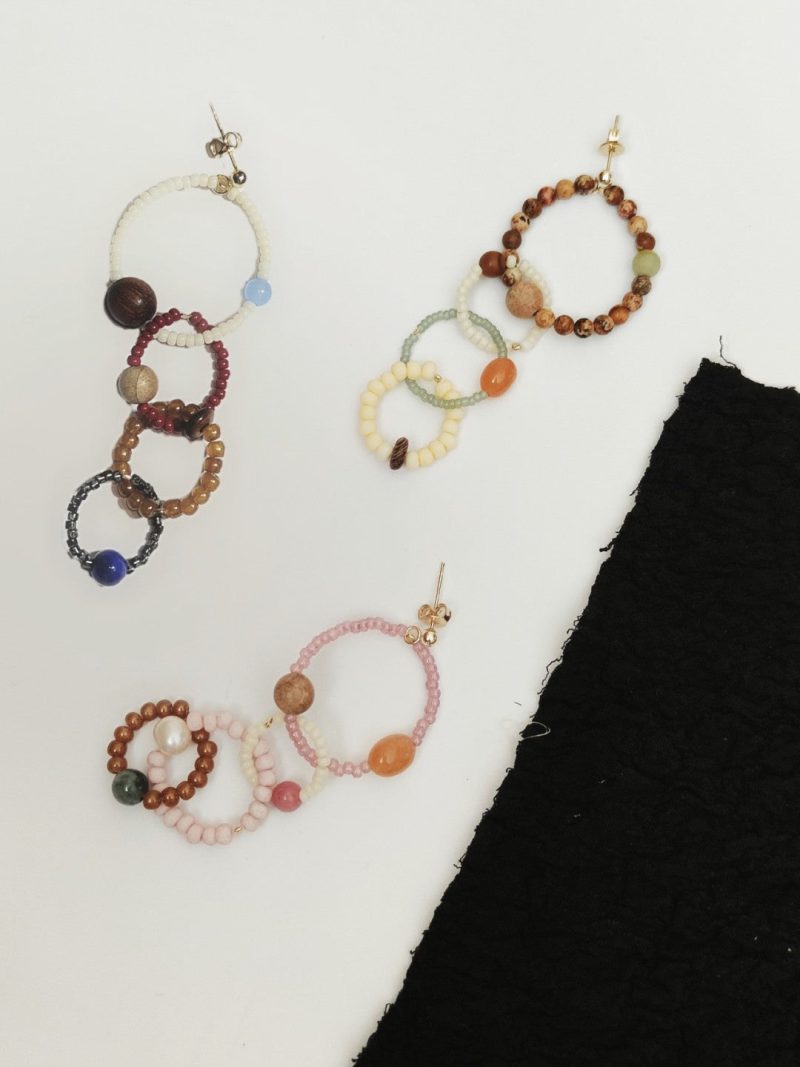 Chinoiserie ColorfulNaturalJadeHoopEarrings1