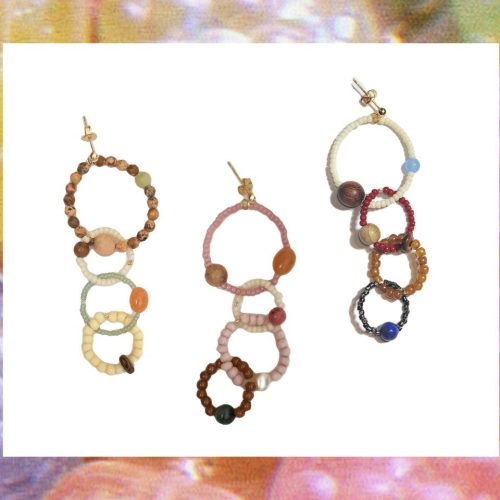 Chinoiserie ColorfulNaturalJadeHoopEarrings7