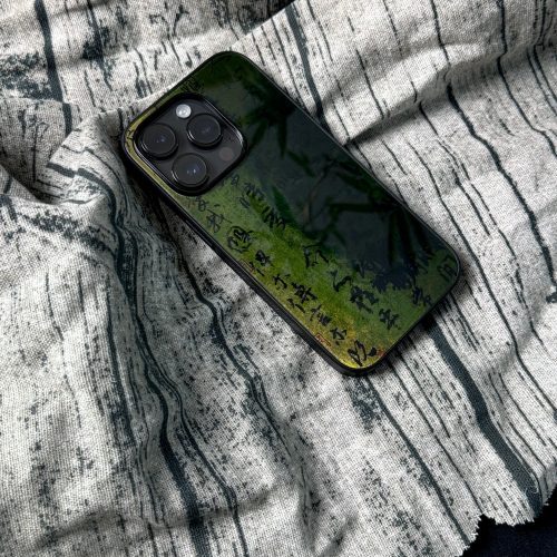 Chinoiserie DarkGreenCalligraphyPhoneCase3