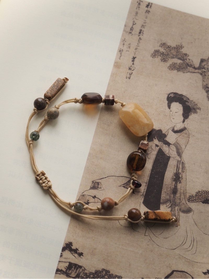 Chinoiserie Desert InspiredBeadedBraidedBracelet1