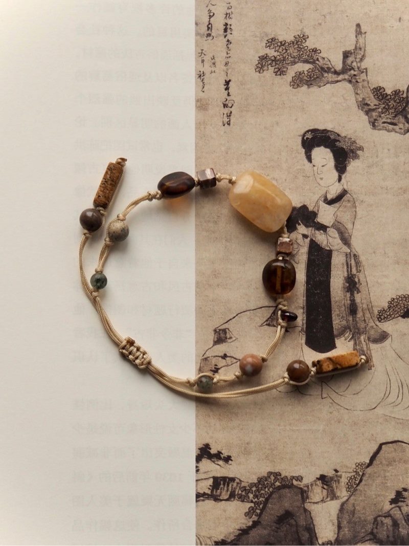 Chinoiserie Desert InspiredBeadedBraidedBracelet2