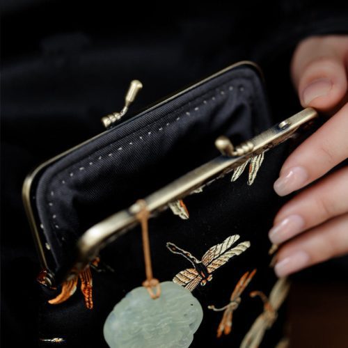 Chinoiserie DragonflyFrameClutchBag4