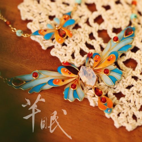 Chinoiserie DunhuangButterflyNecklace4