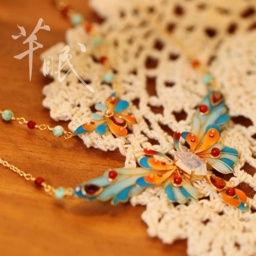 Chinoiserie DunhuangButterflyNecklace5