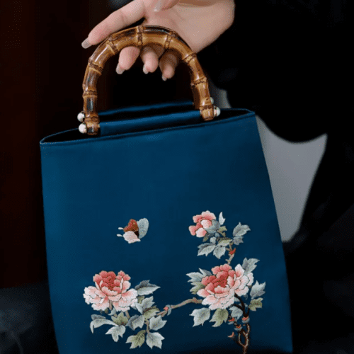 Chinoiserie FlowerButterflyEmbroideryHandbag3