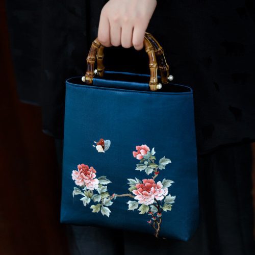 Chinoiserie FlowerButterflyEmbroideryHandbag7