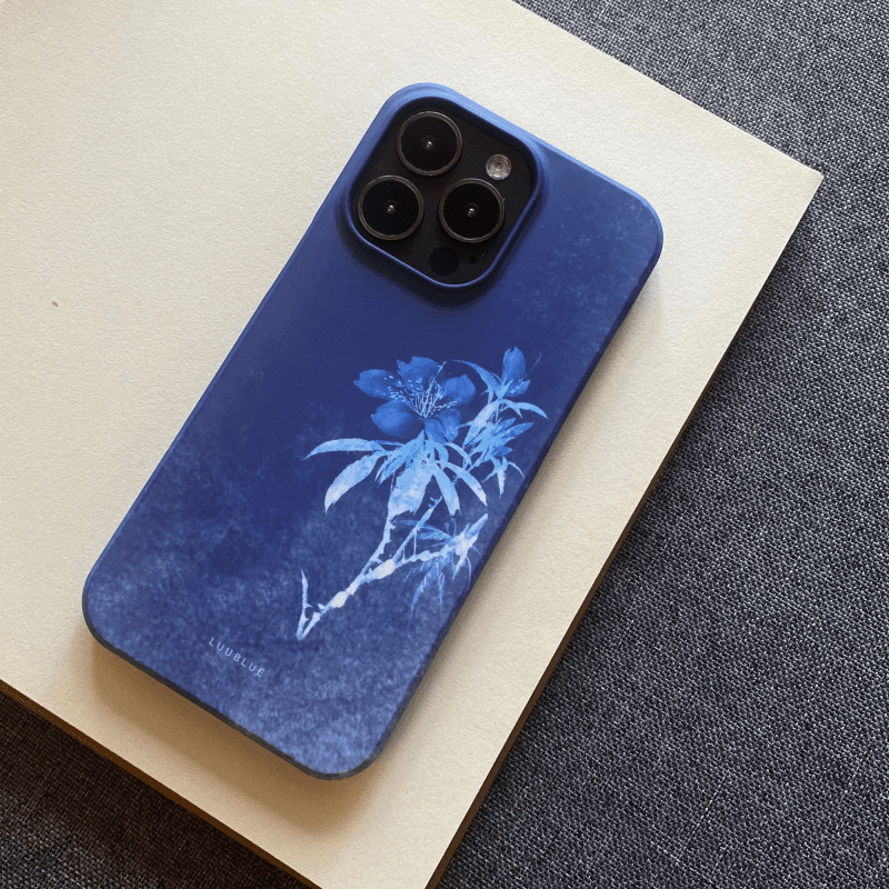 Chinoiserie FlowerPrintedBluePhoneCase1