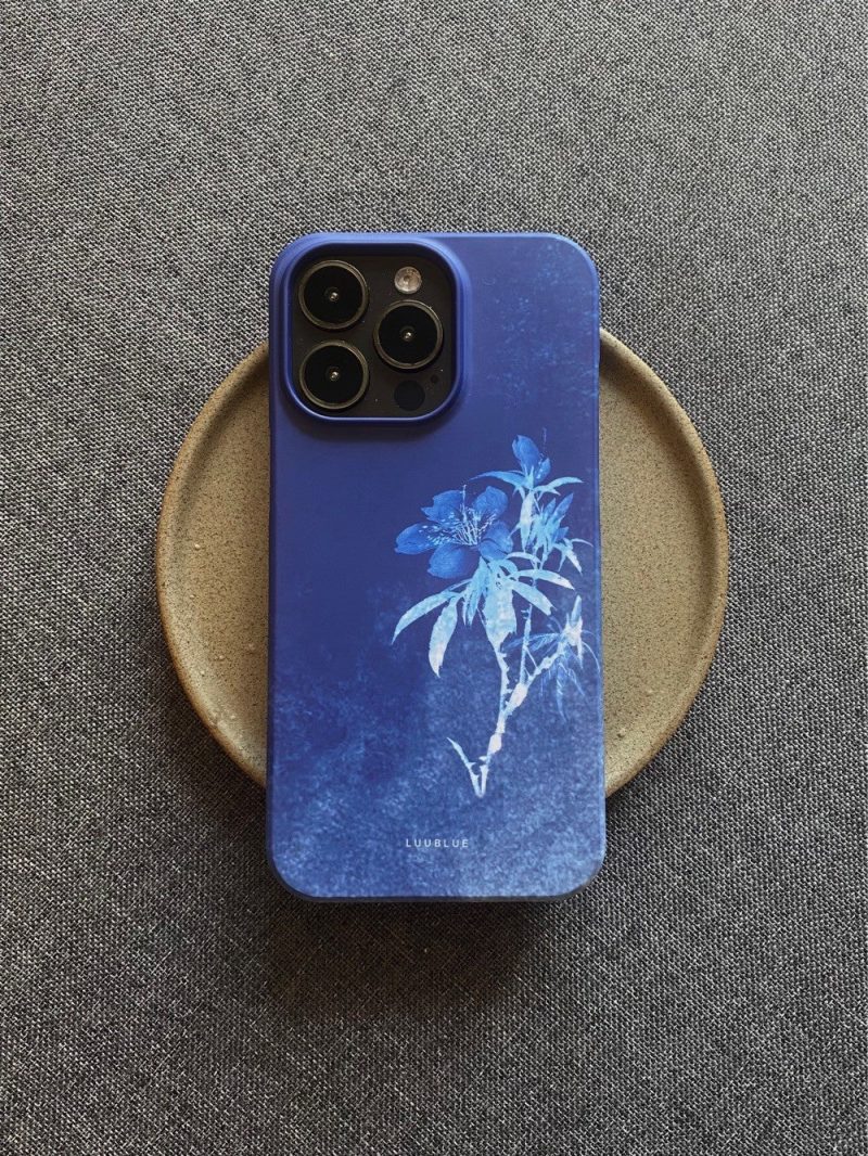 Chinoiserie FlowerPrintedBluePhoneCase2