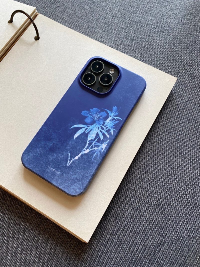 Chinoiserie FlowerPrintedBluePhoneCase3