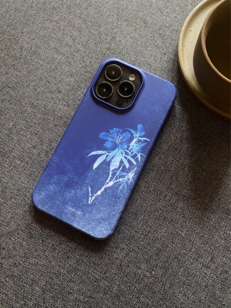 Chinoiserie FlowerPrintedBluePhoneCase5