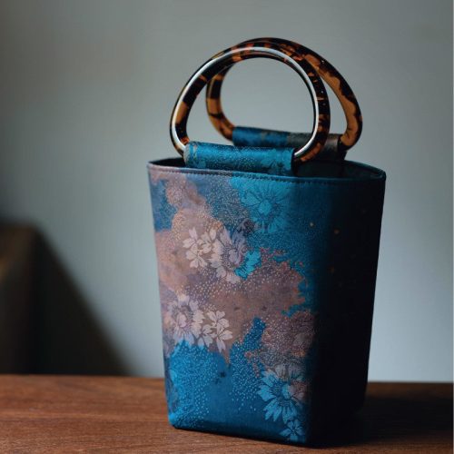 Chinoiserie FlowerSilkBucketBag7