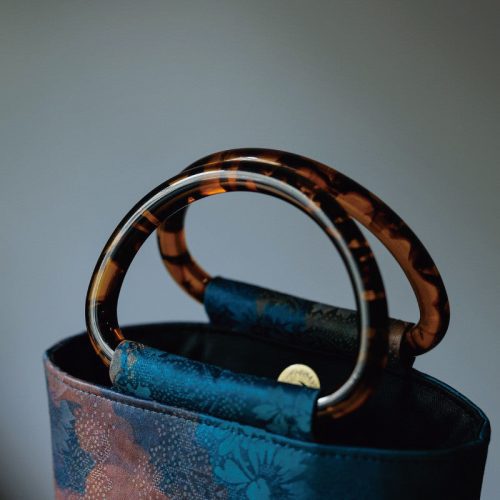 Chinoiserie FlowerSilkBucketBag8