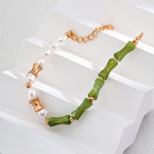 Chinoiserie FreshwaterPearlBambooBeadedBracelet2