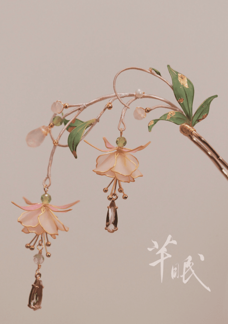 Chinoiserie FuchsiaHairpin5