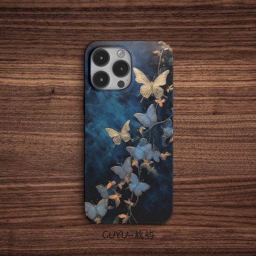 Chinoiserie GoldenButterflyPrintedPhoneCase3