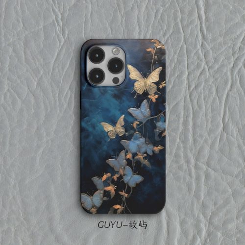 Chinoiserie GoldenButterflyPrintedPhoneCase4