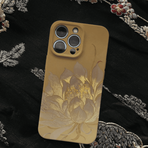 Chinoiserie GoldenLotusBloomPrintedPhoneCase2