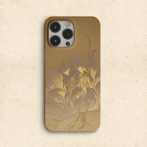 Chinoiserie GoldenLotusBloomPrintedPhoneCase3